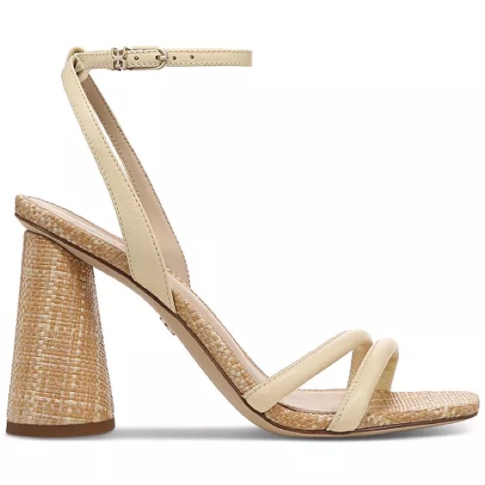 Sam Edelman Cream and Tan Heeled Sandals